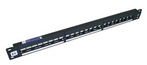 ITS PP 24 S - patch panel pro Keystone na 24 portů 19" rack