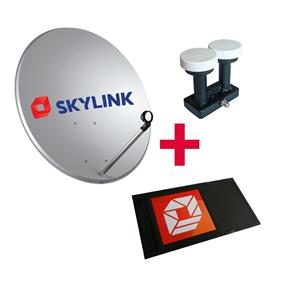 SET pro montáž SKYLINK - CZ+SK modul NAGRA, parabola 80, LNB monoblok SINGLE