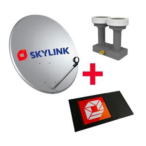 SET pro montáž SKYLINK - modul NAGRA, parabola 80, LNB monoblok SINGLE