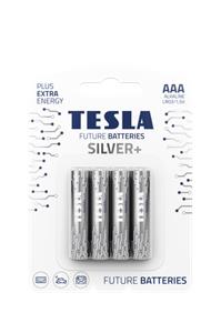 TESLA SILVER+ AAA - alkalická baterie LR03, jednorázová, 4ks